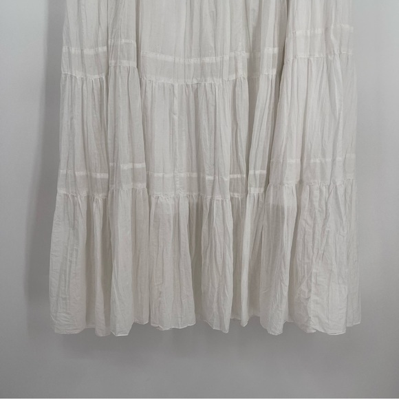 Peter Nygard NWT Size 14 White Sequin Waist Flowy Maxi Skirt Gauzy Layered - Picture 7 of 11